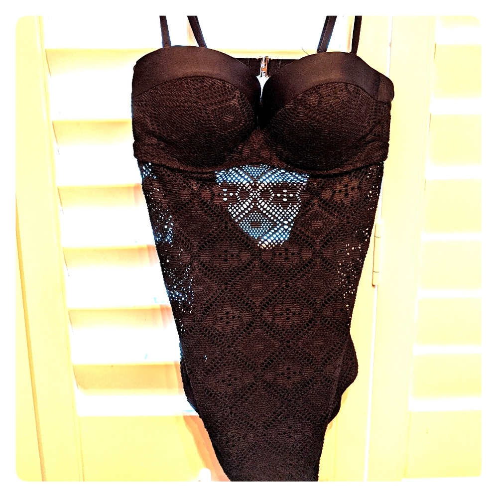 Large New Black Bikini One piece